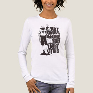 En Tri-matière T-shirt graphique à manches longues pour femmes AD