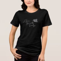 T-shirt graphique à message quotidien S'aimer soi-