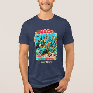 En Tri-matière T-shirt graphique avec un chien sarcastique employ