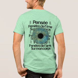 En Tri-matière T-shirt graphique Bleu Iris Eye – Fenêtre de l'Âme