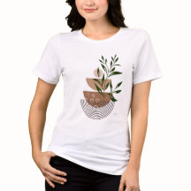 T-Shirt Graphique Botanique Bohème Moderne