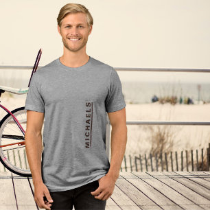 En Tri-matière T-shirt graphique Brown texte personnalisé