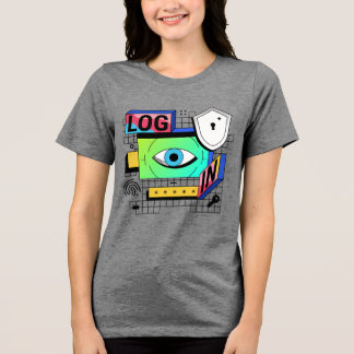En Tri-matière T-Shirt Graphique de Sécurité de Connexion – Techn