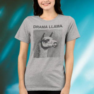 En Tri-matière T-Shirt Graphique Drôle Lama Drame