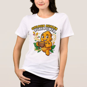 En Tri-matière T-Shirt Graphique Golden Healer Pure Power Racine