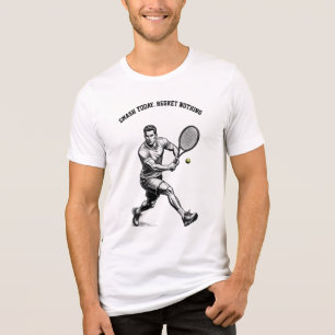 En Tri-matière T-shirt graphique Joueur de Tennis – Sports Dynami