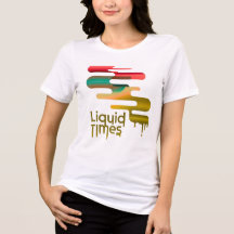 T-shirt graphique "Liquid Times" abstrait pour fem