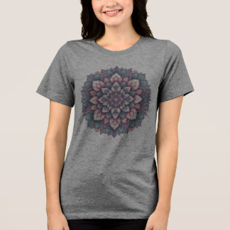 En Tri-matière T-shirt graphique - Mandala Art Design