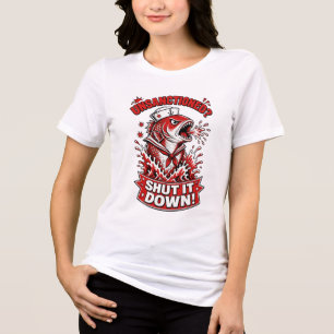 En Tri-matière T-Shirt Graphique Marin Poisson Arrête-le Sans Aut