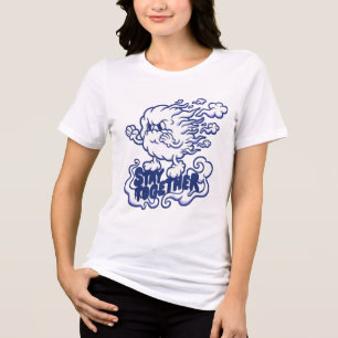 En Tri-matière T-shirt graphique mignon pour femmes et adolescent