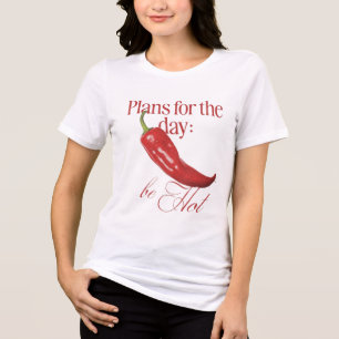 En Tri-matière t-shirt graphique pour femmes ajusté