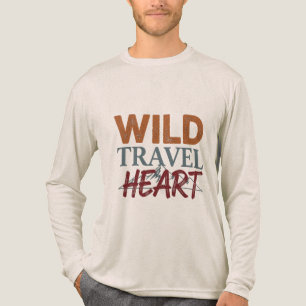 En Tri-matière T-shirt graphique WILD TRAVEL HEART - N pour amate