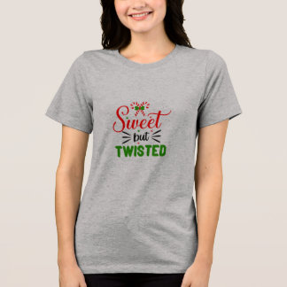 En Tri-matière T-shirt gris à demi-manches doux mais tordu