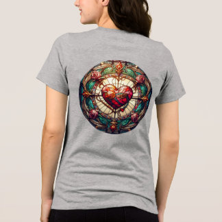 En Tri-matière T-shirt gris féminin