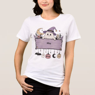 En Tri-matière T-shirt Halloween personnalisé avec fantôme et cit