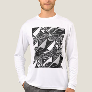 En Tri-matière T-shirt homme blanc avec design artistique