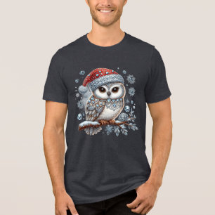 En Tri-matière T-shirt homme de la Chouette de Noël