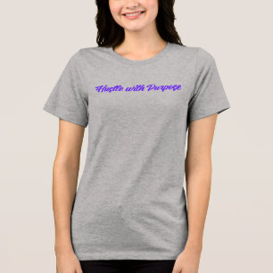 En Tri-matière T-Shirt Hustle avec Objectif T-Shirt Motivationn