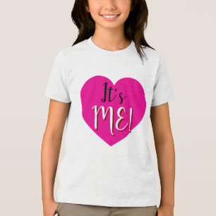 En Tri-matière T-shirt Jeu-Quiz Famille pour fille