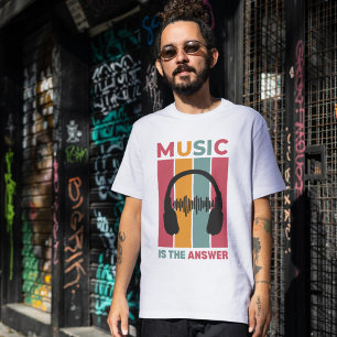 En Tri-matière T-Shirt "La Musique Est La Réponse" - Cosy Musicie