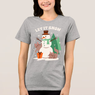 En Tri-matière T-shirt Let It Snow Kitty Cheer