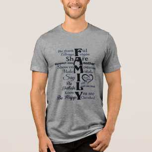 En Tri-matière T-shirt - lignes familiales