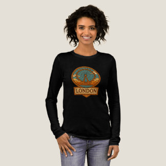 En Tri-matière T-shirt London Eye Style Mosaïque Rétro