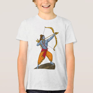 En Tri-matière T-Shirt Lord Rama – Art dévotionnel hindou Shri Ra
