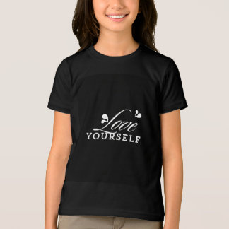 En Tri-matière T-shirt Love Yourself Typographie