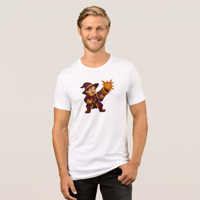 En Tri-matière T-shirt Mage Artillerie de dessin (Recto plein)