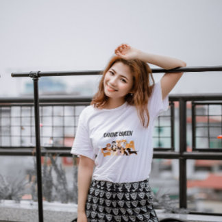 En Tri-matière T-shirt maman chien élégant