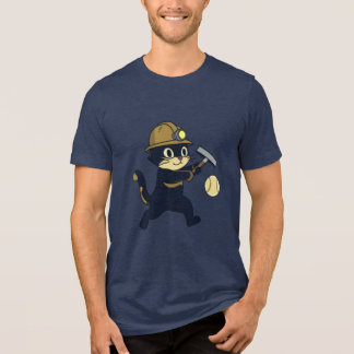 En Tri-matière T-Shirt Minou Mineur Batteuse de Baseball
