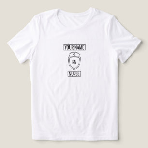 En Tri-matière T-shirt Modern Customizable Registered Nurse