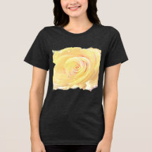 T-Shirt Noir Charbon Rose Jaune Doré