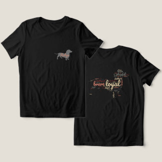 En Tri-matière T-shirt noir de base Dachshund Chien personnalité