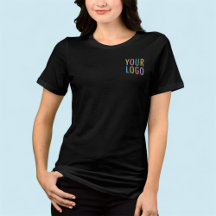 T-shirt noir féminin Premium - Logo de l'entrepris