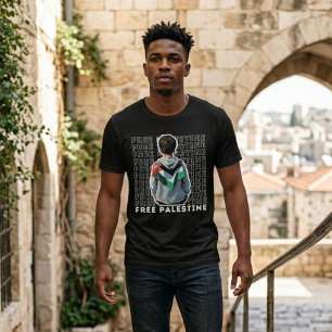 En Tri-matière T-shirt noir pour homme 'LIBÉREZ LA PALESTINE'