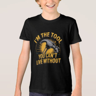 En Tri-matière T-shirt Outil marteau de citation amusant pour enf