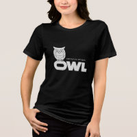 T-shirt Owl Creative Studio - Hibou Blanc Minimali
