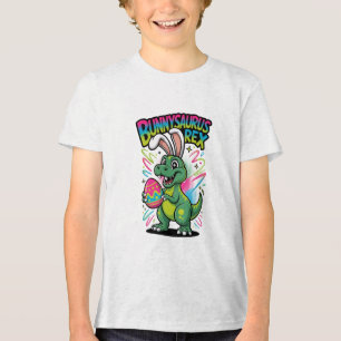 En Tri-matière T-Shirt Pâques Bunnysaurus Dino Lapin Hybride Fête