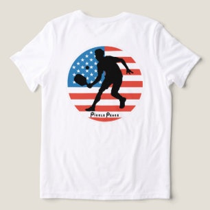 En Tri-matière T-shirt Patriotic Pickleball par Pickle Peace