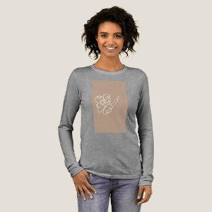 En Tri-matière t-shirt peinture fleur