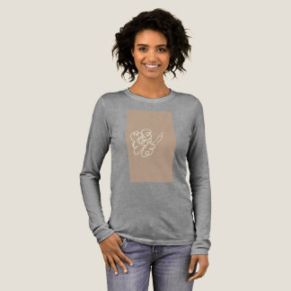 En Tri-matière t-shirt peinture fleur