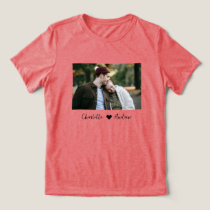 En Tri-matière T-Shirt Personnalisé Avec Photo Et Texte