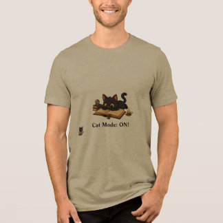 En Tri-matière T-Shirt personnalisé Chat Noir Amateur de Livres N