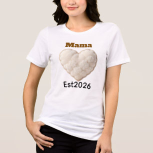 En Tri-matière T-shirt personnalisé Cœur Boho - Nurserie minimali