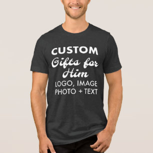 En Tri-matière T-shirt personnalisé Hommes Gris Tri-Blend