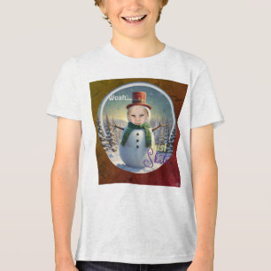 En Tri-matière T-Shirt Photo Bonhomme de Neige HAMbyWG