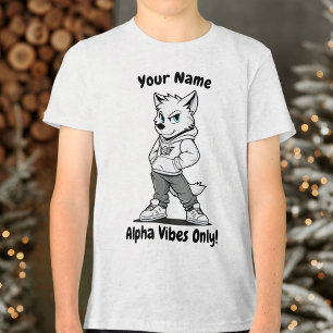 En Tri-matière T-shirt pour enfants personnalisés - Vibes Alpha u
