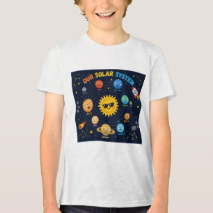 En Tri-matière T-shirt pour enfants sur notre système solaire – D